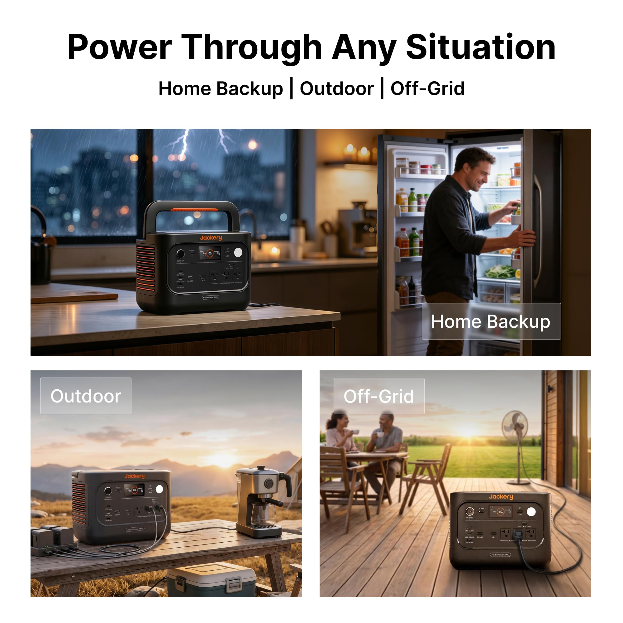 Jackery HomePower 1000 v2 Power Station,1024Wh,1500W view 4