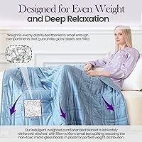 Vista 6 de Manta de lujo con peso refrescante de puntada reforzada con 100% viscosa de 300 hilos, derivada de bambú, mantas con peso de enfriamiento de 7 capas