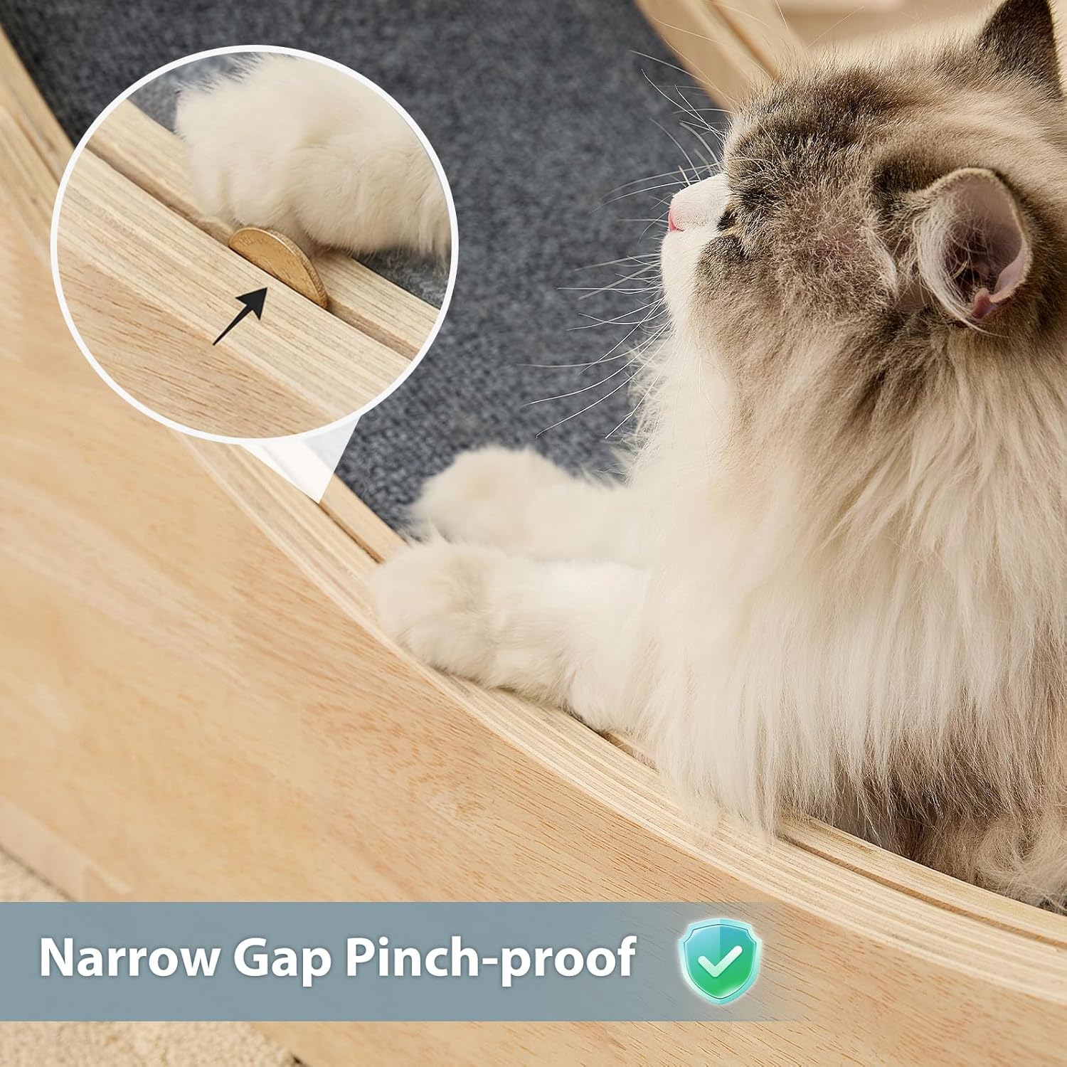 RRPETHOME 45" Cat Wheels for Indoor Cats, Quiet & Stable Cat Exercise Running Wheel, Cats Treadmill with Anti-Slip Mat