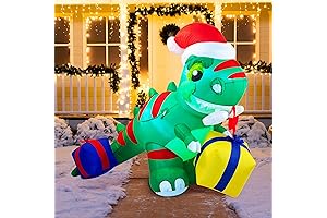Joiedomi 6 FT Christmas Blow Up Yard Decorations Dinosaur