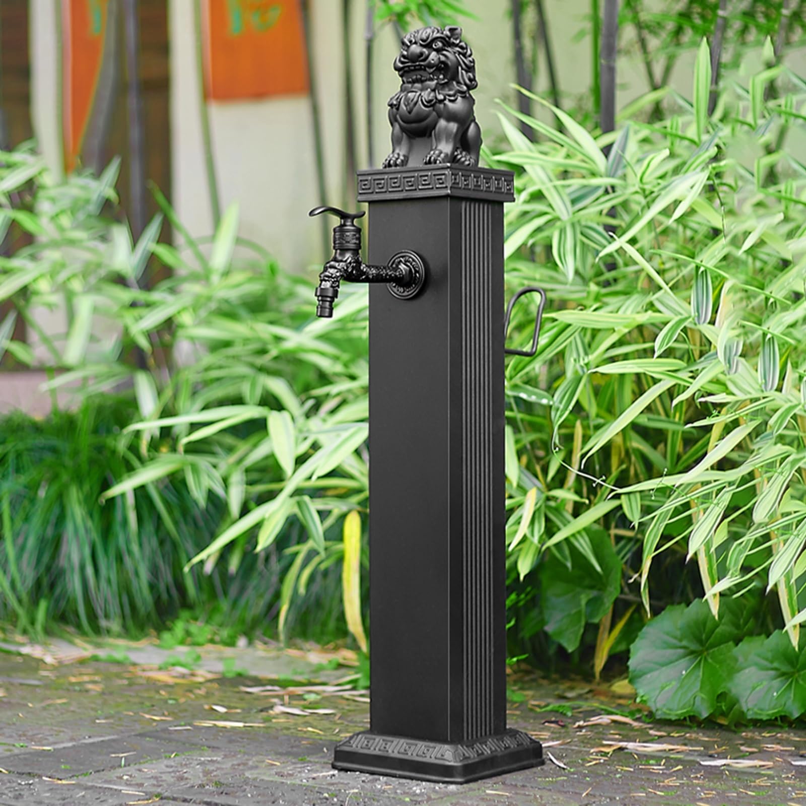MESCXTY Pillar Floor Mount Water Tap Columns Stainless Steel Vertical Garden Column Outdoor for Irrigation/Washing(29.9in)