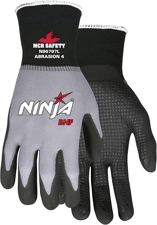 MCR Safety Ninja BNF N96797S Work Gloves, 15 Gauge