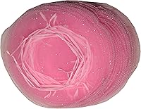 Vista 4 de Ankirol 100 bolsas de organza transparente con cordón redondo de organza para joyas, bolsa de dulces de 10.2 in/10.2 pulgadas de diámetro