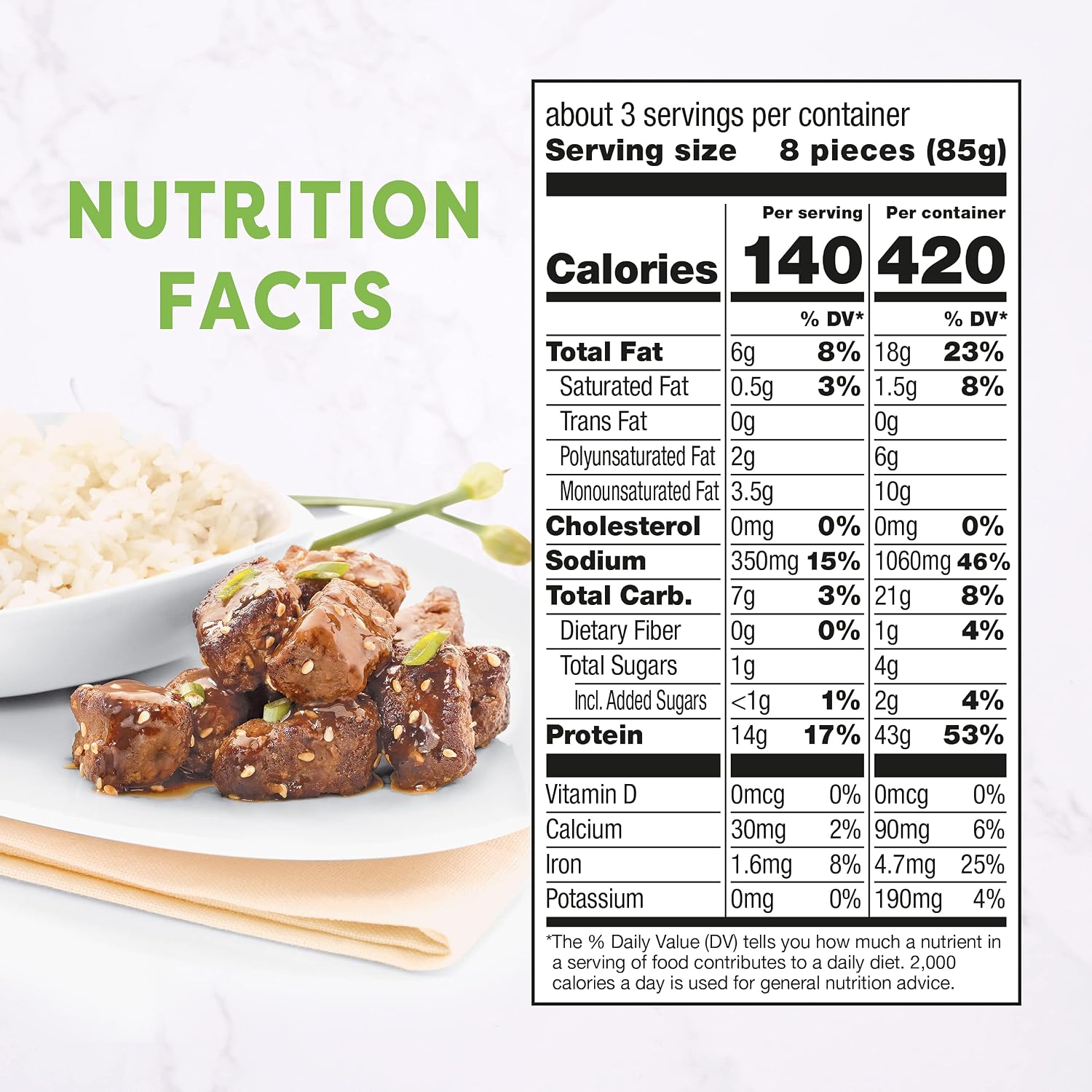 Gardein Plant-Based Protein Beefless Tips, Vegan, Frozen, 9 oz.