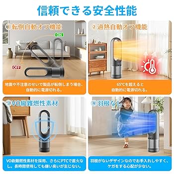 2025年最新モデルの高性能タワーファン＆空気清浄機！ Amazon | 【2025最新進化・冷暖両用・空気清浄】扇風機 タワー
