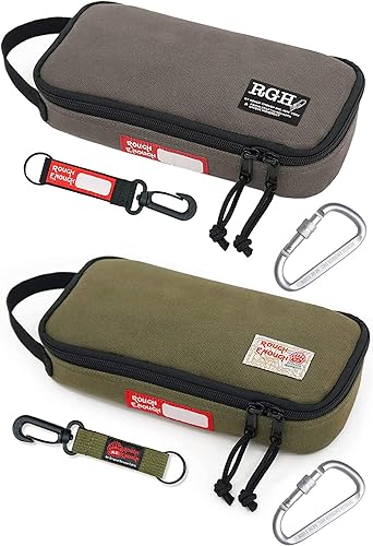 Rough Enough - Bolsa de herramientas de lona pequeña con paquete de cremallera