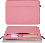 Laptop Sleeve Case with Accessory Pocket Padded Computer Carrying Pouch 15.6 inches Compatible with HP Dell Asus Lenovo Protective Laptop Cover for 15.6 “ Chromebook/Notebook/Tablet, Pink.