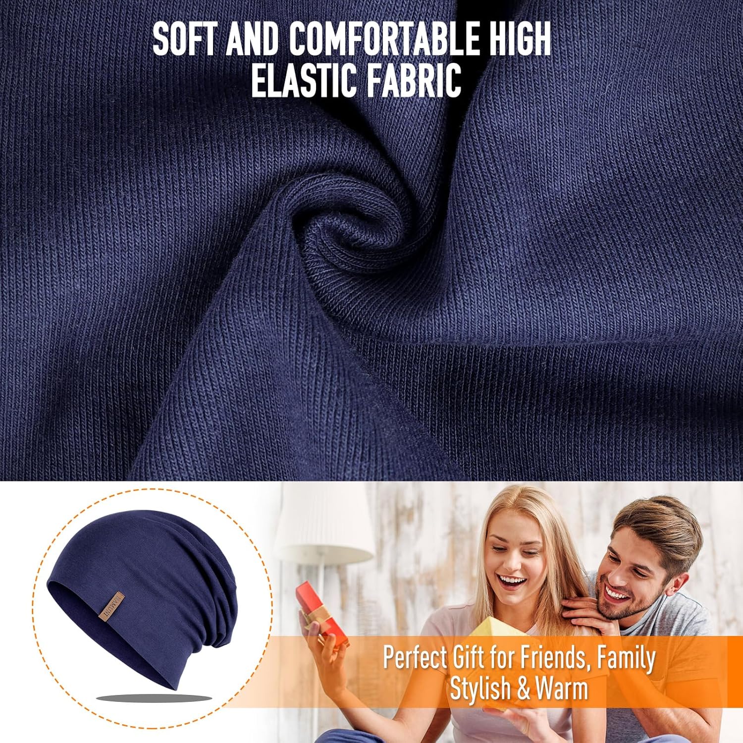 Slouchy Beanie for Women Cotton Beanies Hats Men Lightweight Soft Chemo Headwear Warm Skull Cap for All Seasons - Image 4