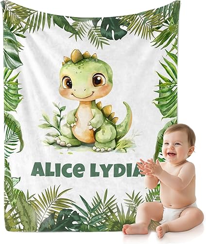Envío al día siguiente impreso en Estados Unidos - Manta de bebé personalizada, mantas de bebé personalizadas para niños y niñas con nombre, regalos