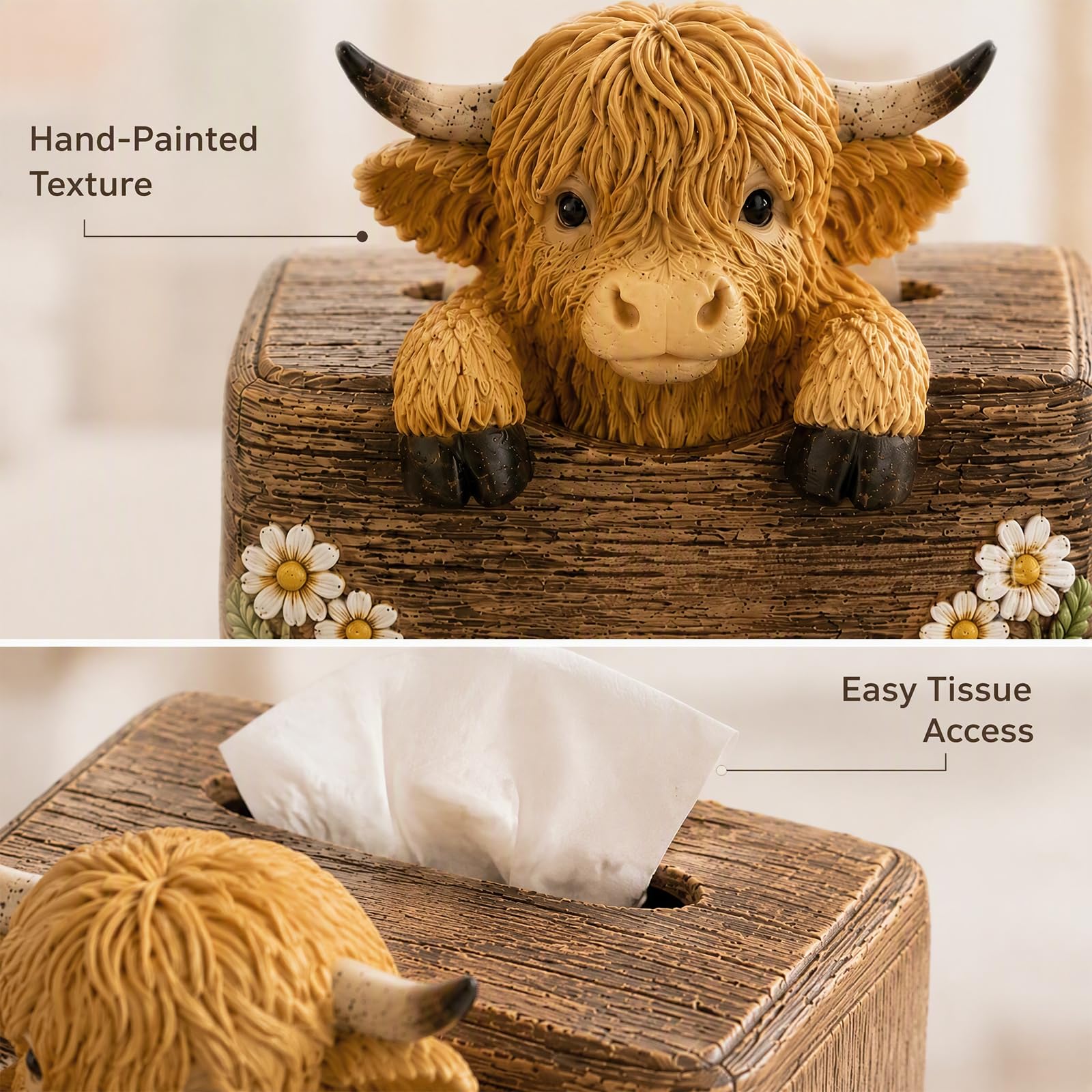 Generic Highland Cow Sale & Pepper Shaker Set per Farm (2pcs)
