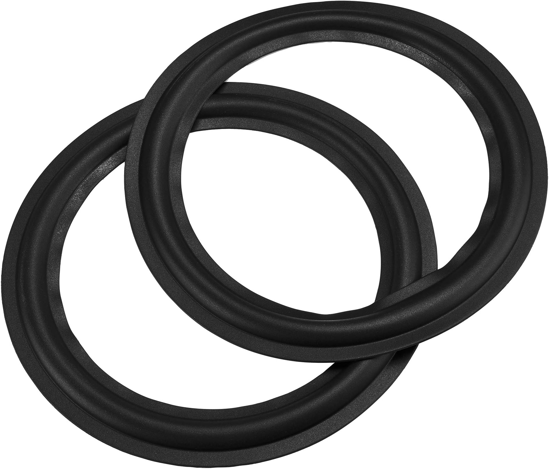 2pcs Black Color 10” Rubber Speaker Edge Surround Rings Replacement Parts for Speaker Repair or DIY (10")