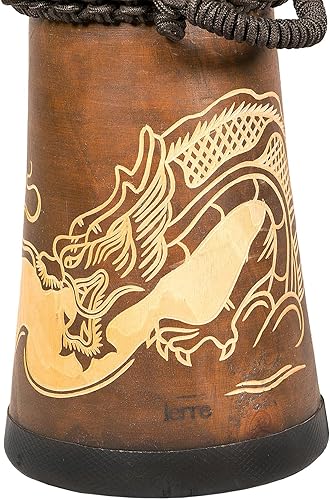 Miniatura 4 de Nuevo Djembe Linecarv estándar, 24" alto, 12" cabeza, NK190 Dragon