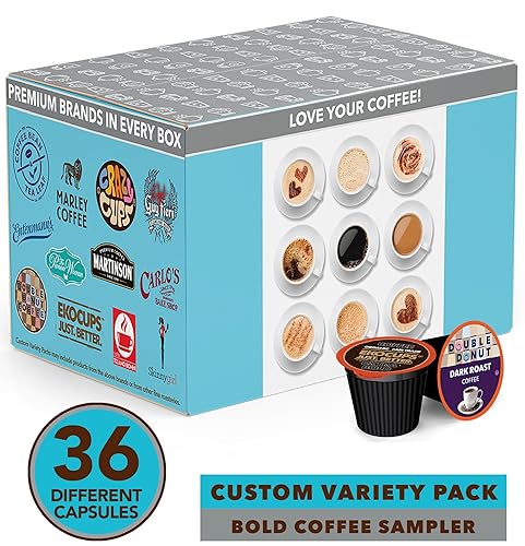 Miniatura 2 de Perfect Samplers Paquete variado de cápsulas de café tostado oscuro - Paquete para cafeteras Keurig K Cups, intenso 36 unidades