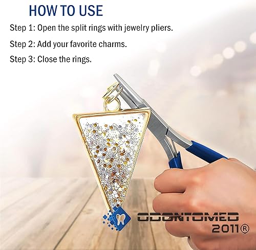 Miniatura 3 de OdontoMed2011 Alicates de anillo dividido 5" WSpring Blue Color Pvc Grip ODM