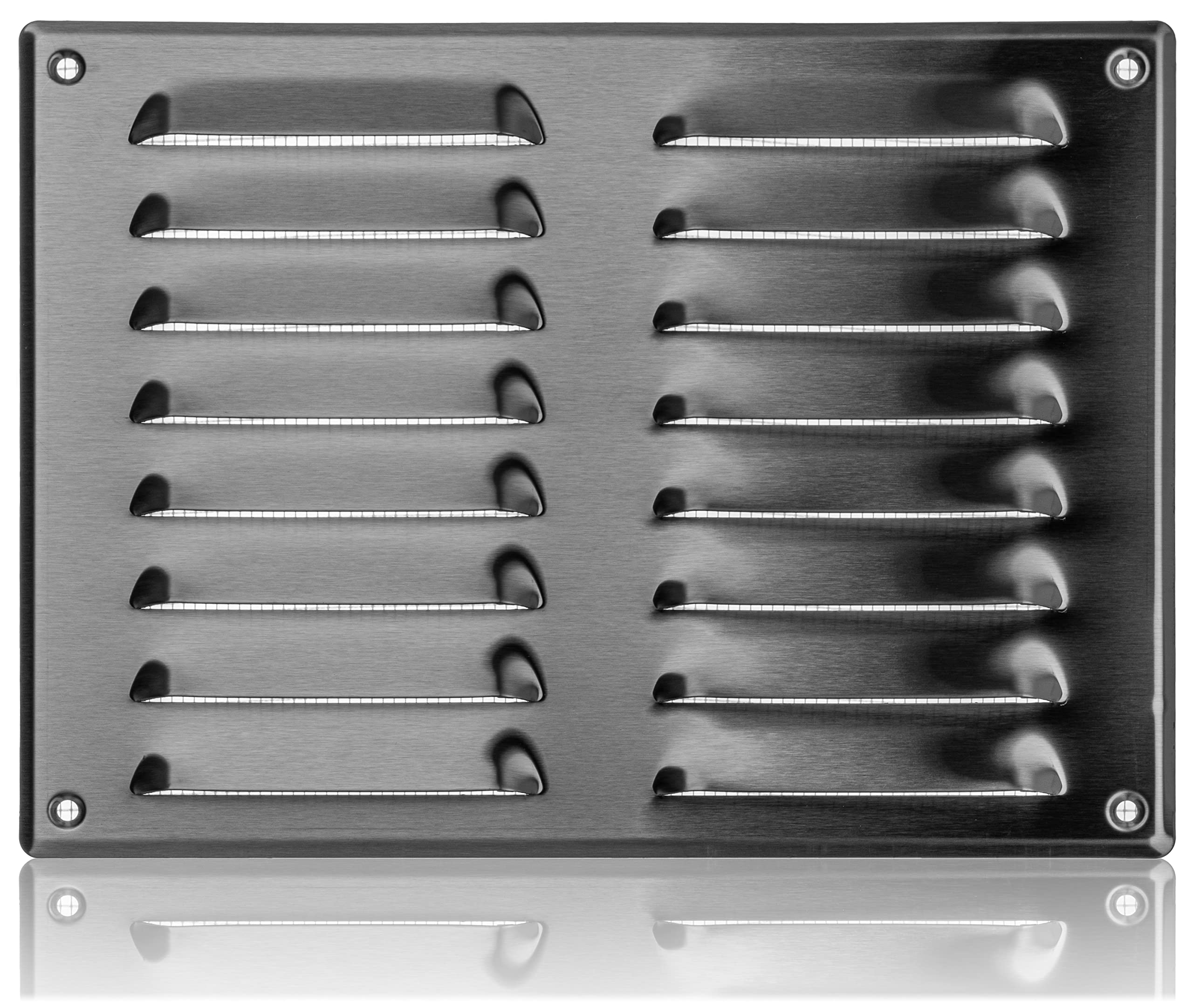 260x190mm / 10x7.5 inch Stainless Steel Ventilation Grille with Flyscreen - Air Vent Cover