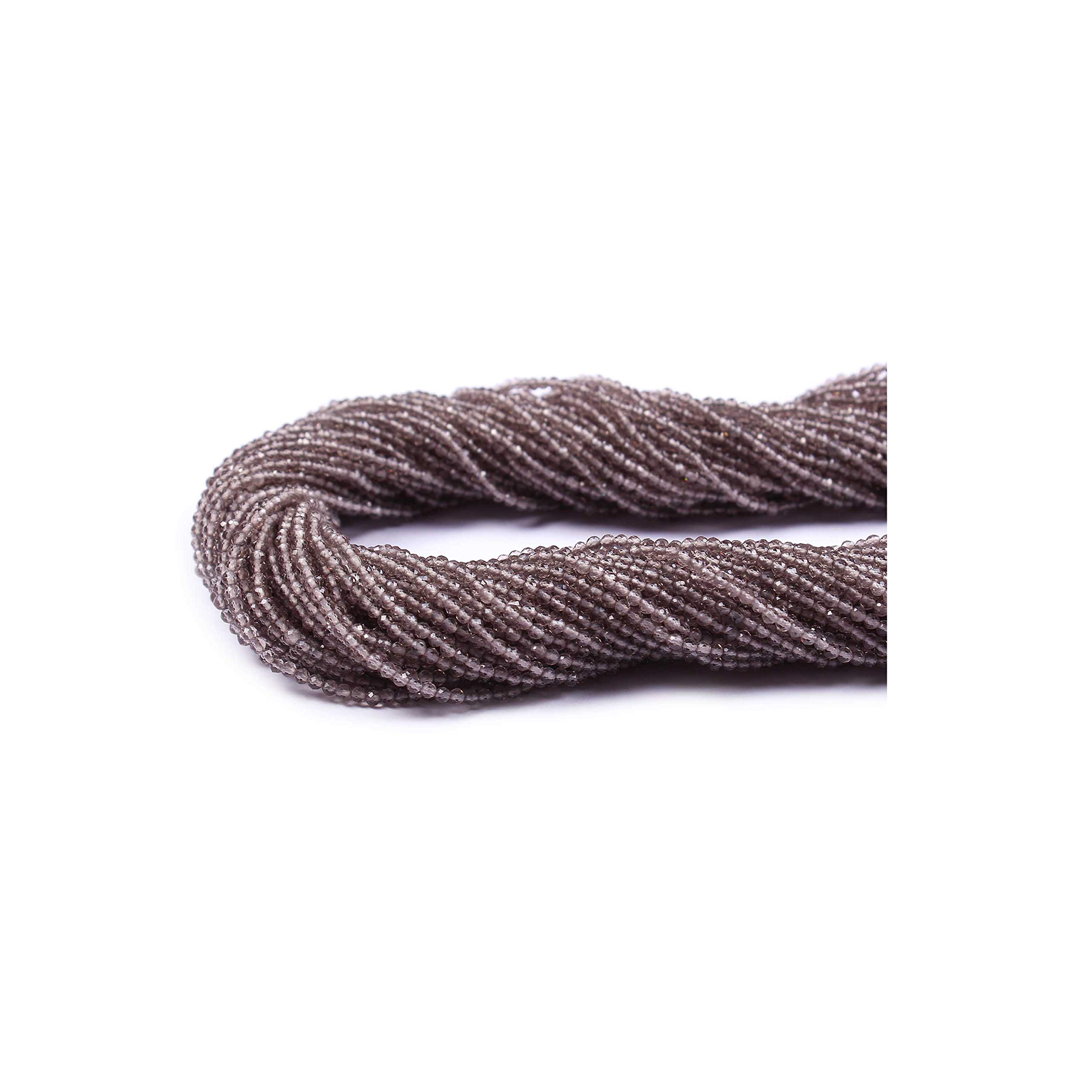 Filo Di Perle Di Quarzo Fumé Naturale Sfaccettato, Rotondo, Diametro 2 Mm Foro 04 Mm Circa 208 Perlefilo 1516 - Foto 11