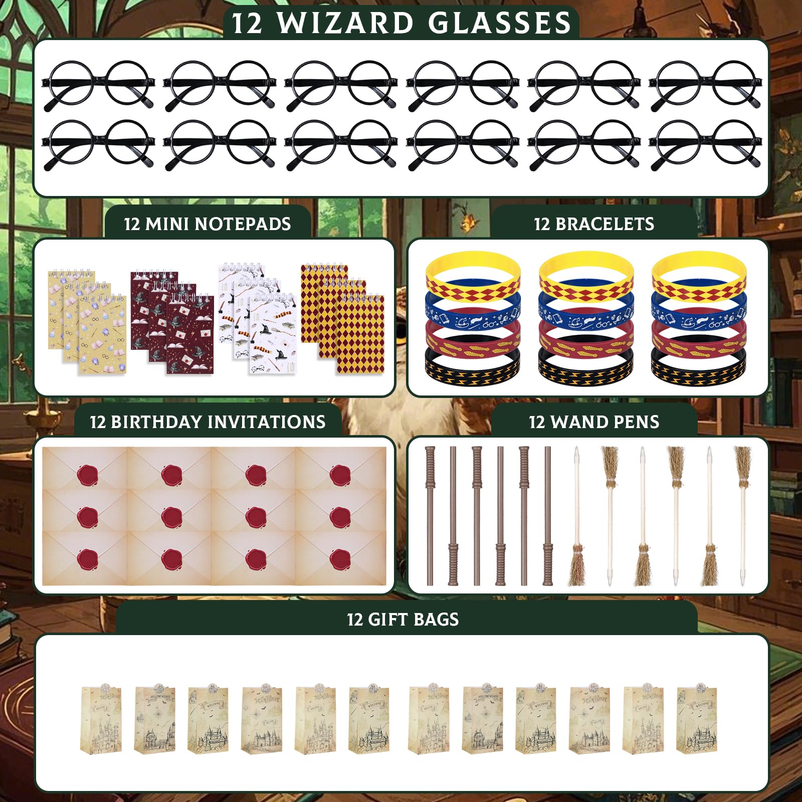 Snapklik.com : 84Pcs Wizard Party Favors Birthday Decorations,Wand ...