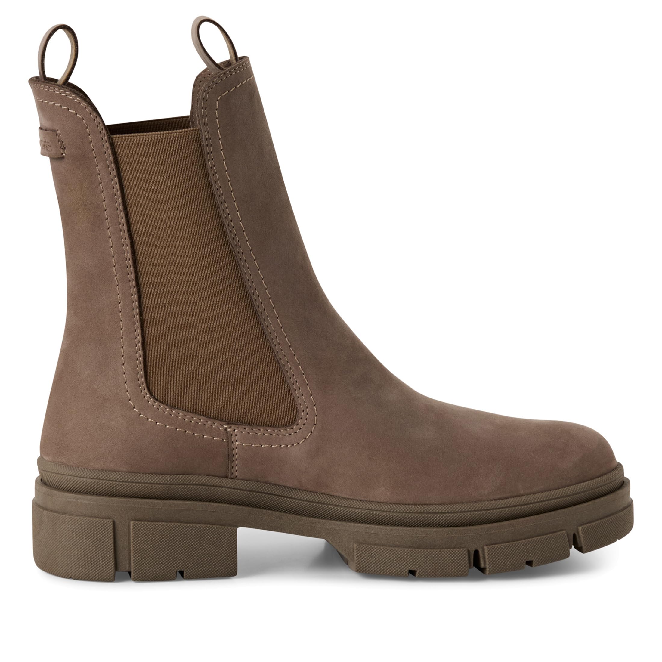 Womens Leather Classic High Pull-On Chelsea Ankle Boots