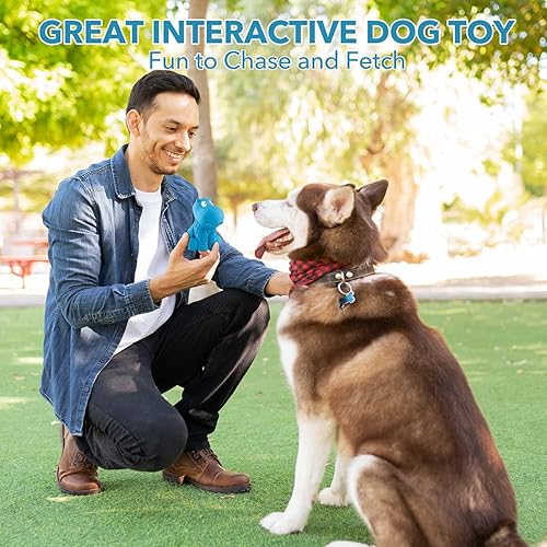 Miniatura 2 de petizer Juguete chirriante indestructible para perros masticadores agresivos, duradero, juguete de látex natural para perros pequeños, medianos y