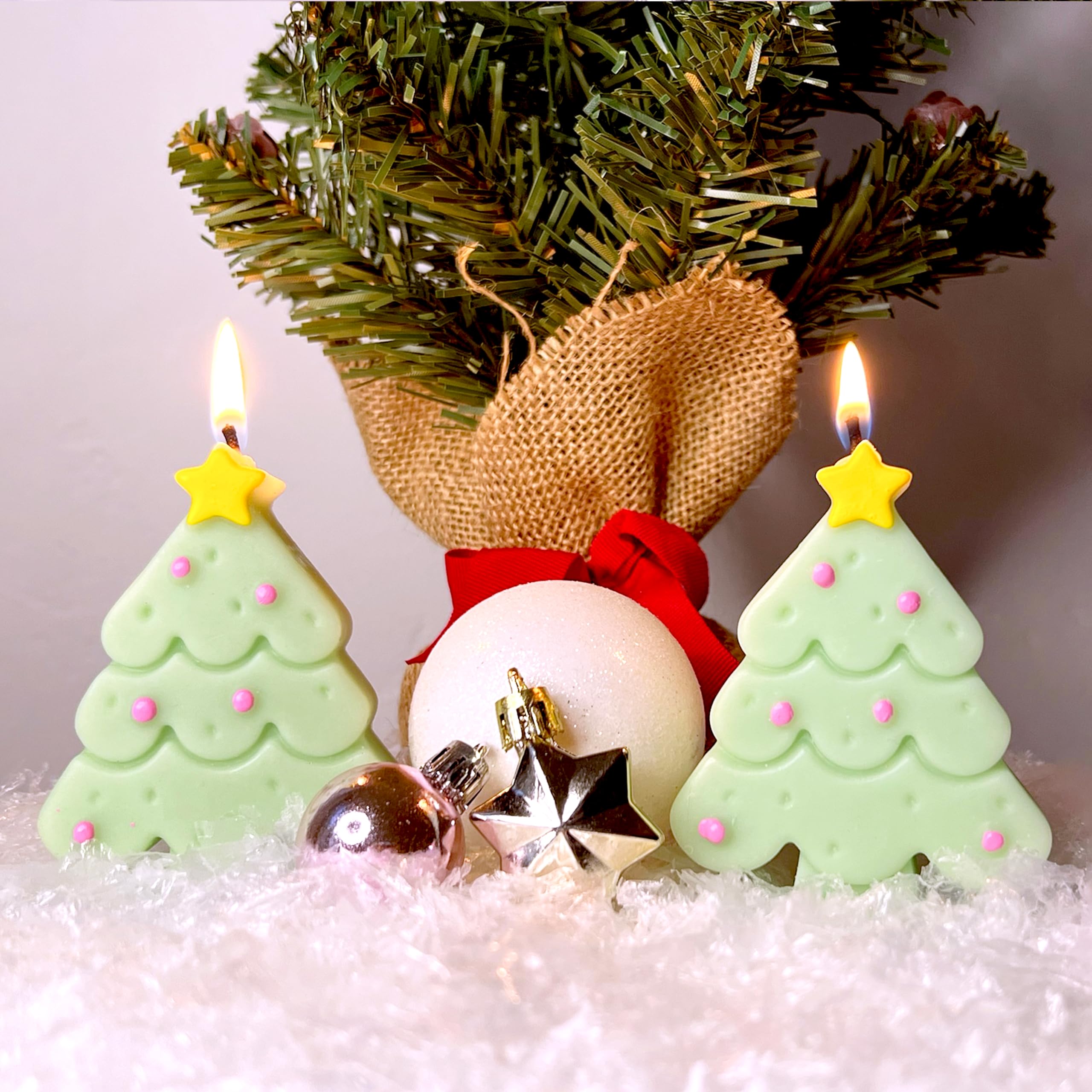 Christmas Tree Candle, Tree Candle, Holiday Candle, Christmas Gift, Christmas Stocking Stuffer, Vegan Soy Wax Candle, Christmas Gift