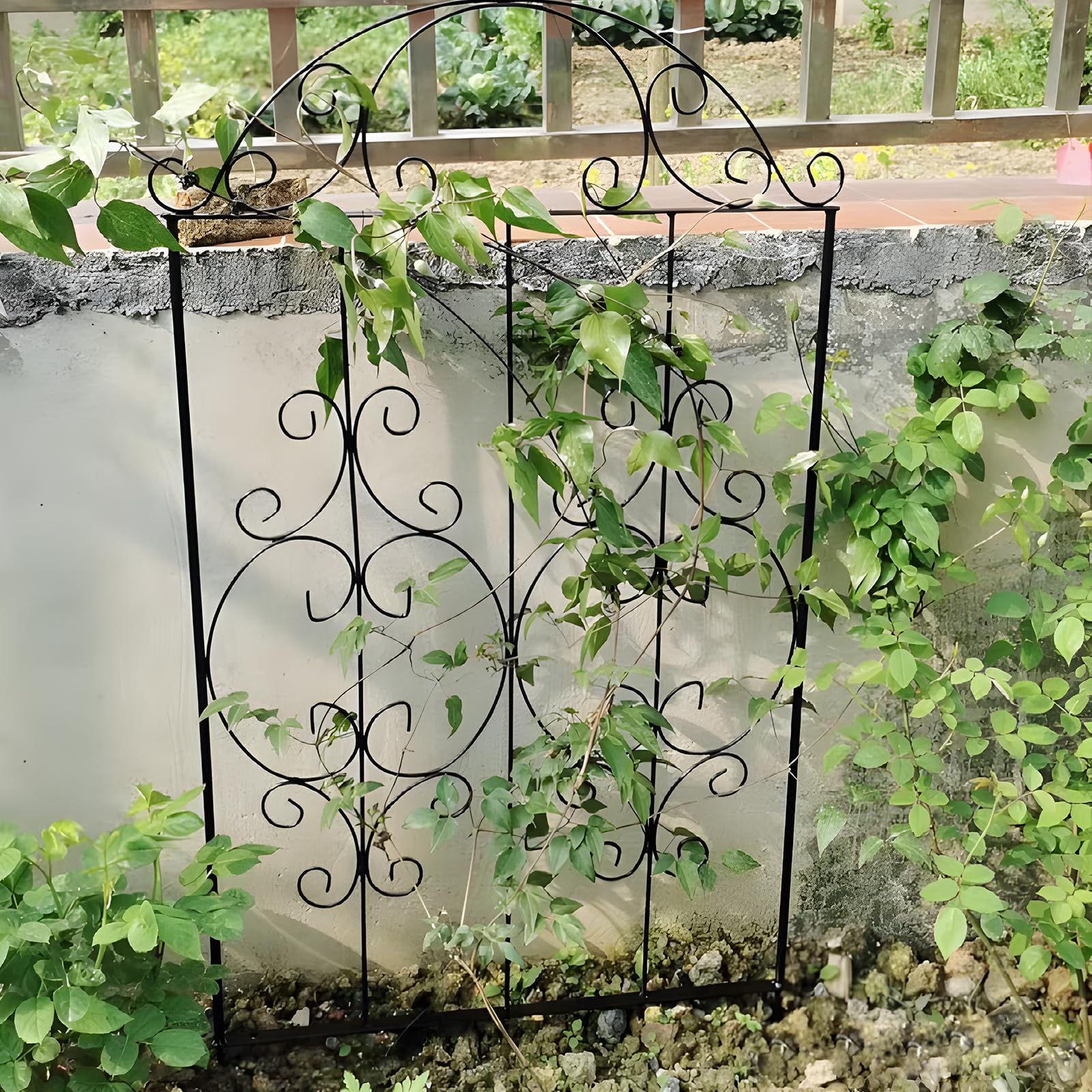 Thealyn Metalowe kratki 2 szt. 203 cm wys. czarne