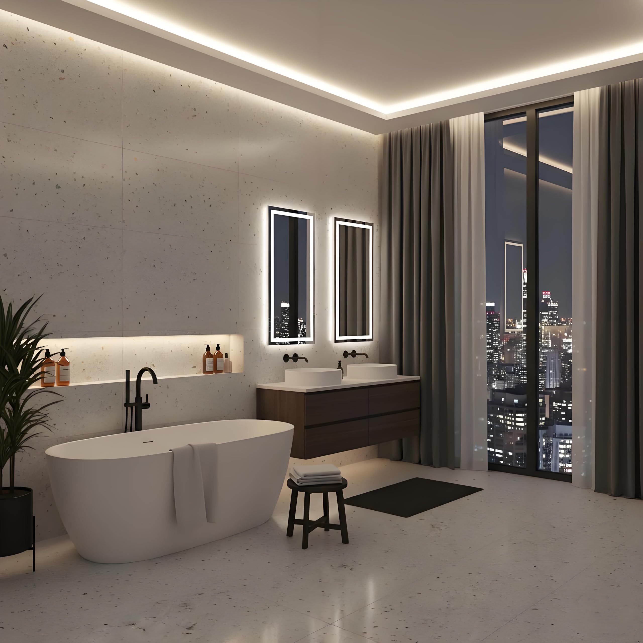 GarveeLife Freestanding Bathtubs 67 inch Acrylic Free Standing Soaking Tub, Modern Bathroom Remodel Freestanding Tub with Integrated Overflow and Chrome Drain