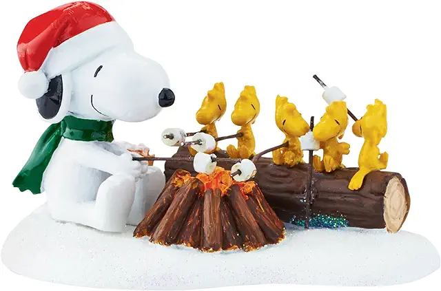 Figurines Snoopy Peanuts Village Campfire Buddies - Décorations Collection