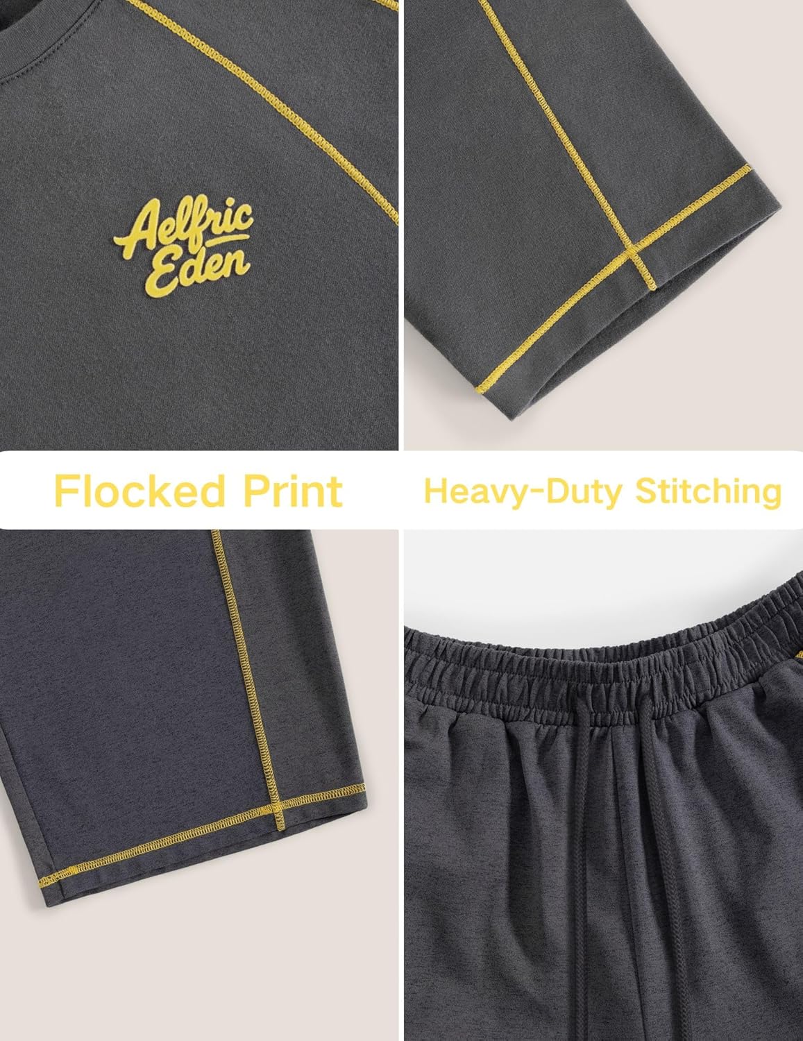 Aelfric Eden Cloud Slim Sweat Set 2 Piece Sets for Women Summer Short Sleeve Tops Baggy Barrel Pants Tracksuit Sets