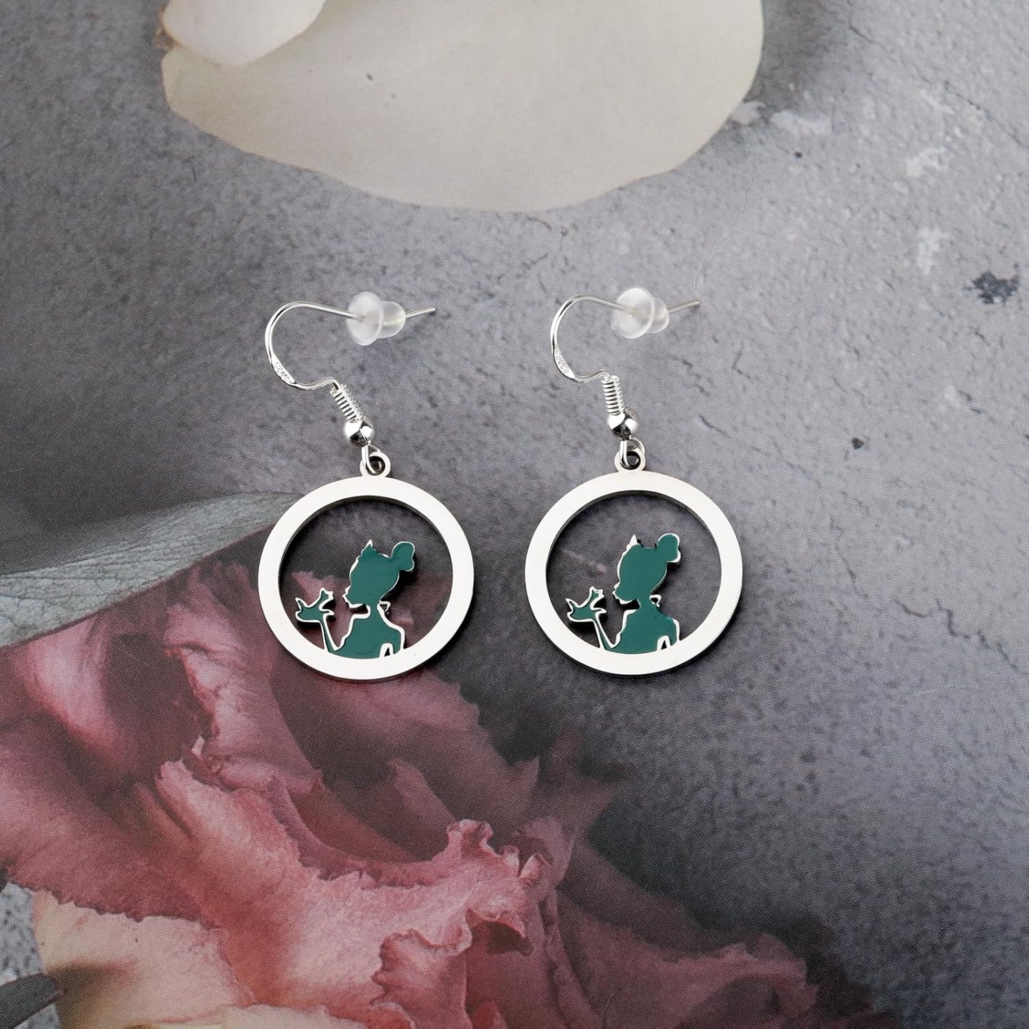 Princess Earrings Frog Cartoon Movie Themed Gift Princess Jewelry For Women Cartoon Lover Present - Image 4