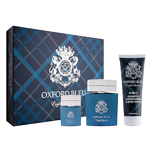 English Laundry Oxford Bleu - Juego de regalo de fragancia de 3 piezas