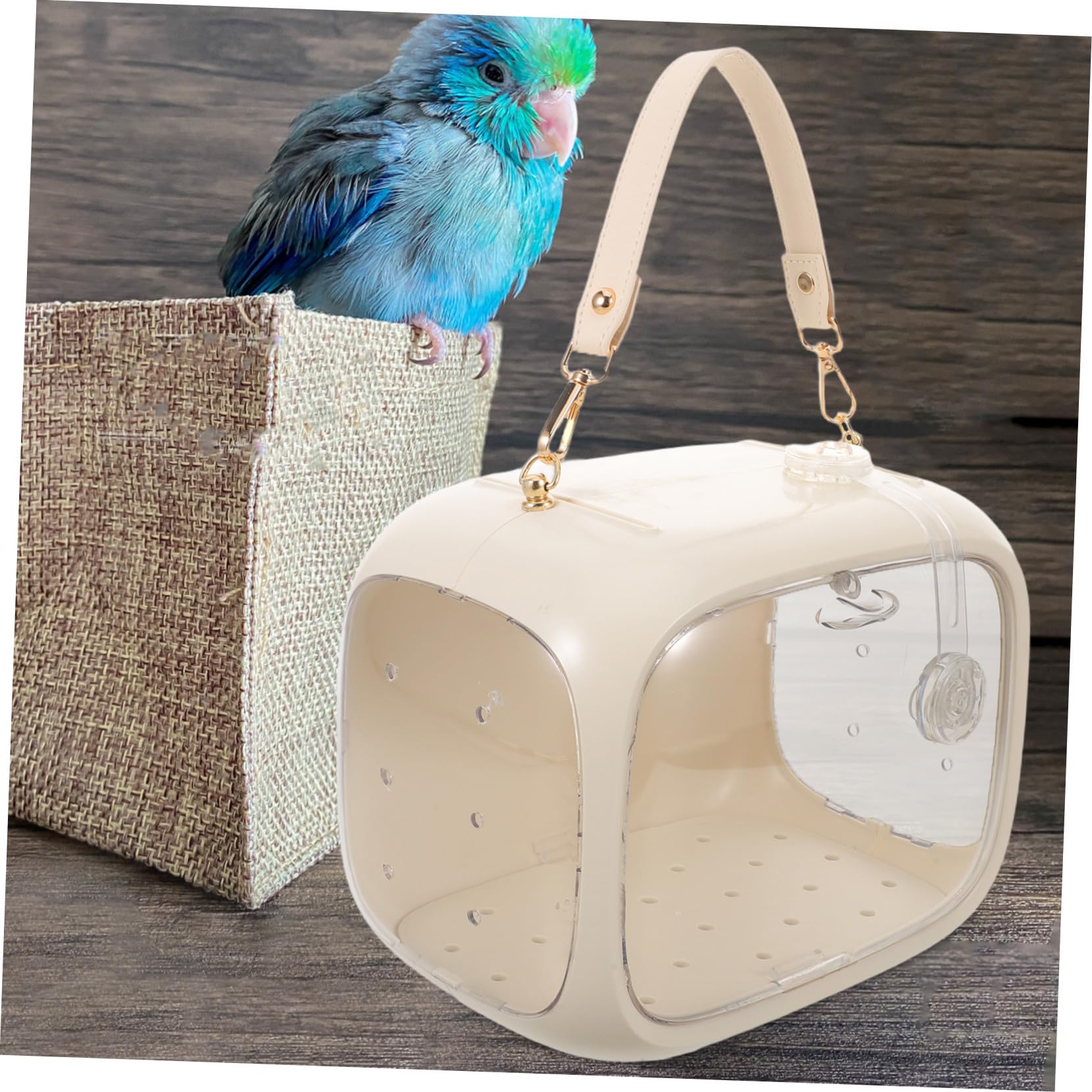 Jaula Portátil para con Cierre Seguro Ventilada y Fácil de Limpiar Bolsa Transporte Pequeña para Periquitos Ninfas y Aves Pequeñas Aviario Viaje Pájaros para Exteriores
