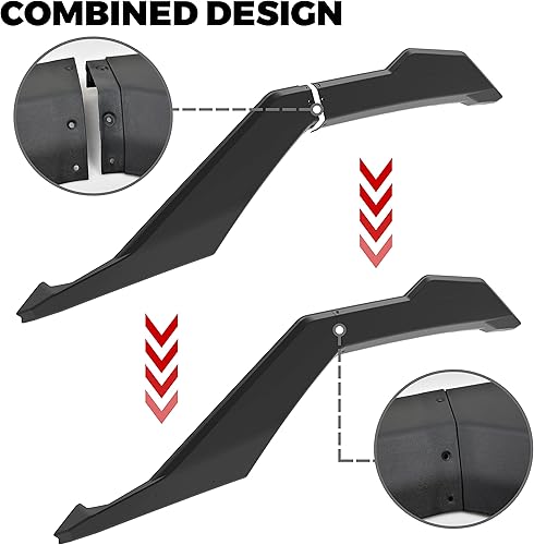 Miniatura 2 de SAUTVS Deflector de guardabarros izquierdo y derecho para Can-Am X3 MAX, kit de deflector de guardabarros trasero de plástico negro para accesorios
