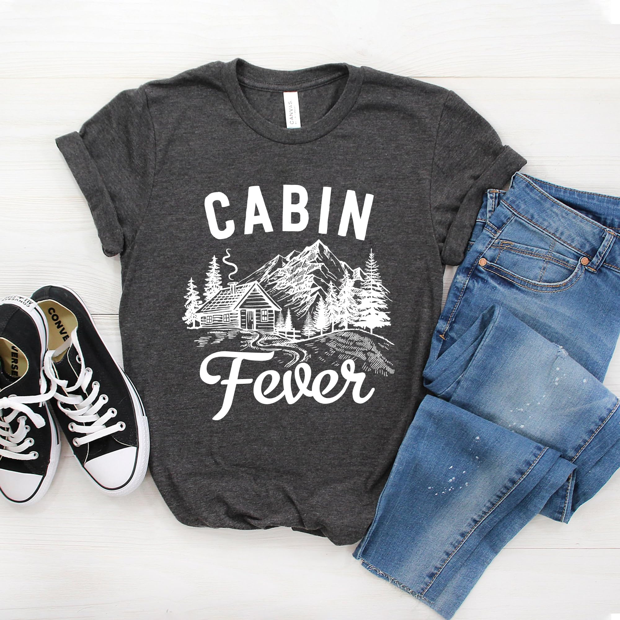 Cabin Fever - Stuck Inside - Winter Blues - Need Outdoors - Nature Calling - Adventure Awaits - Cozy Indoors - Softstyle Unisex Shirt