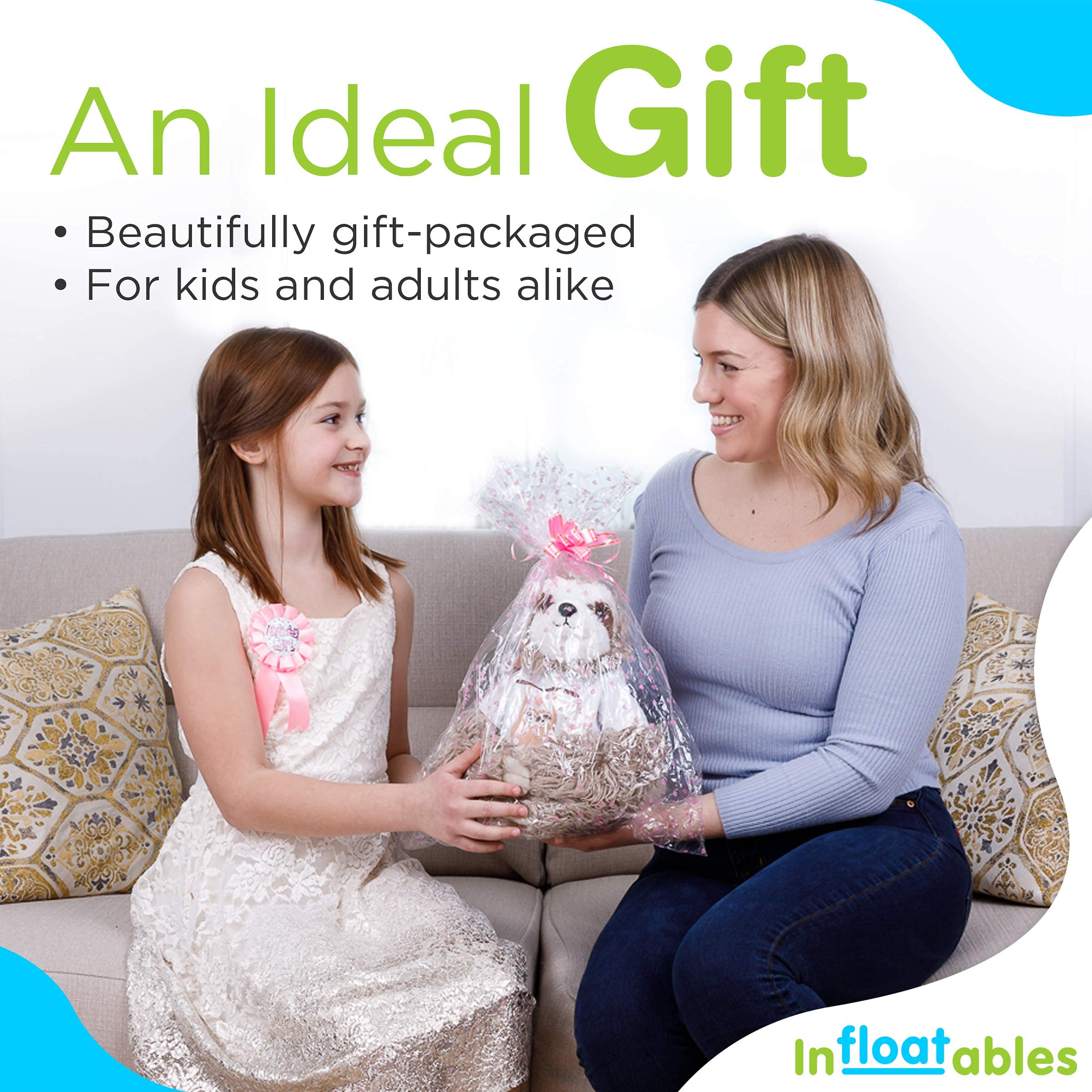 InFLOATables Sloth Stuffed Animal - Giant Three-Toed Sloth Plush - Soft