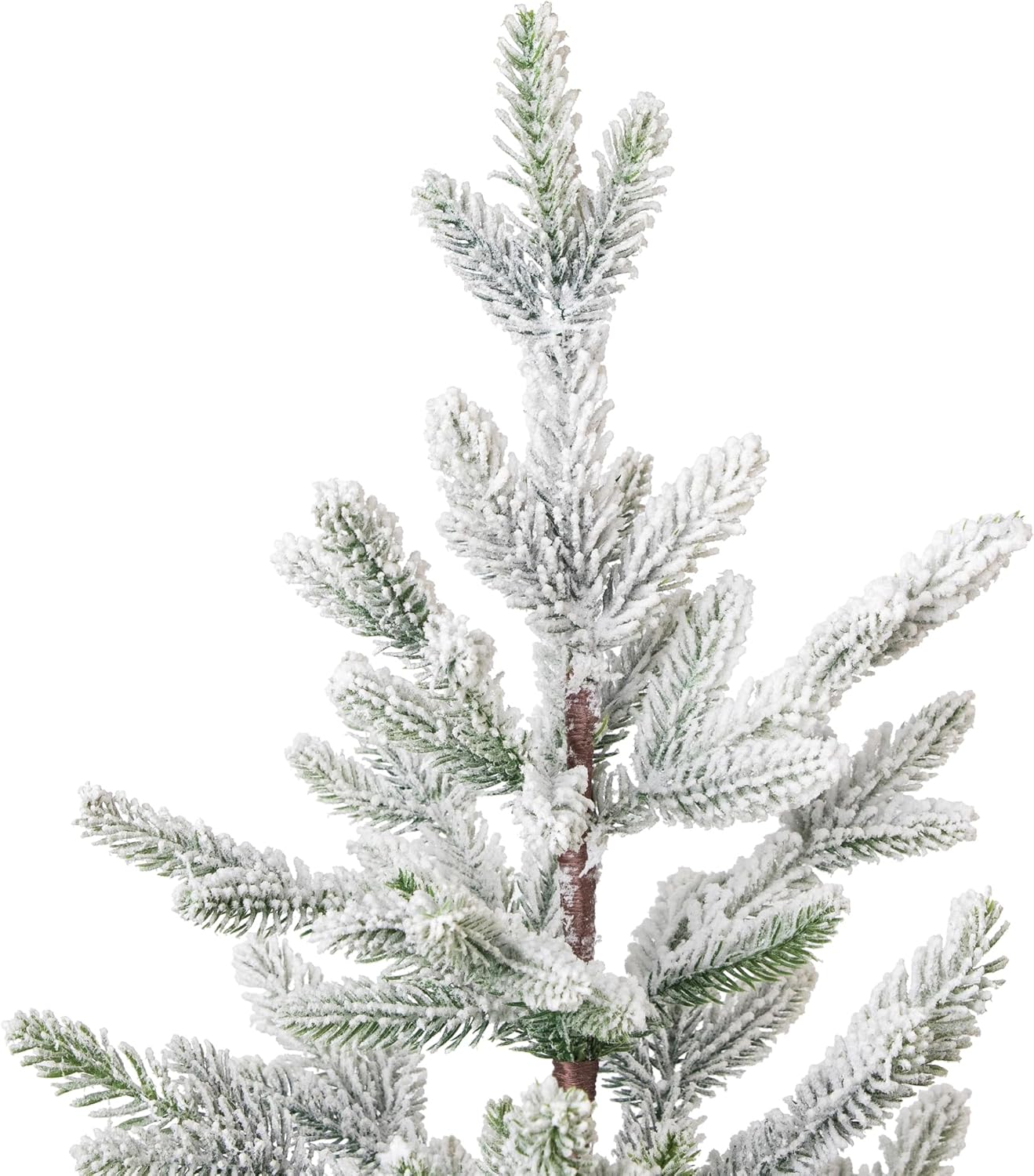 Flocked Artificial Christmas Tree in Birch Pot - 36" - Unlit