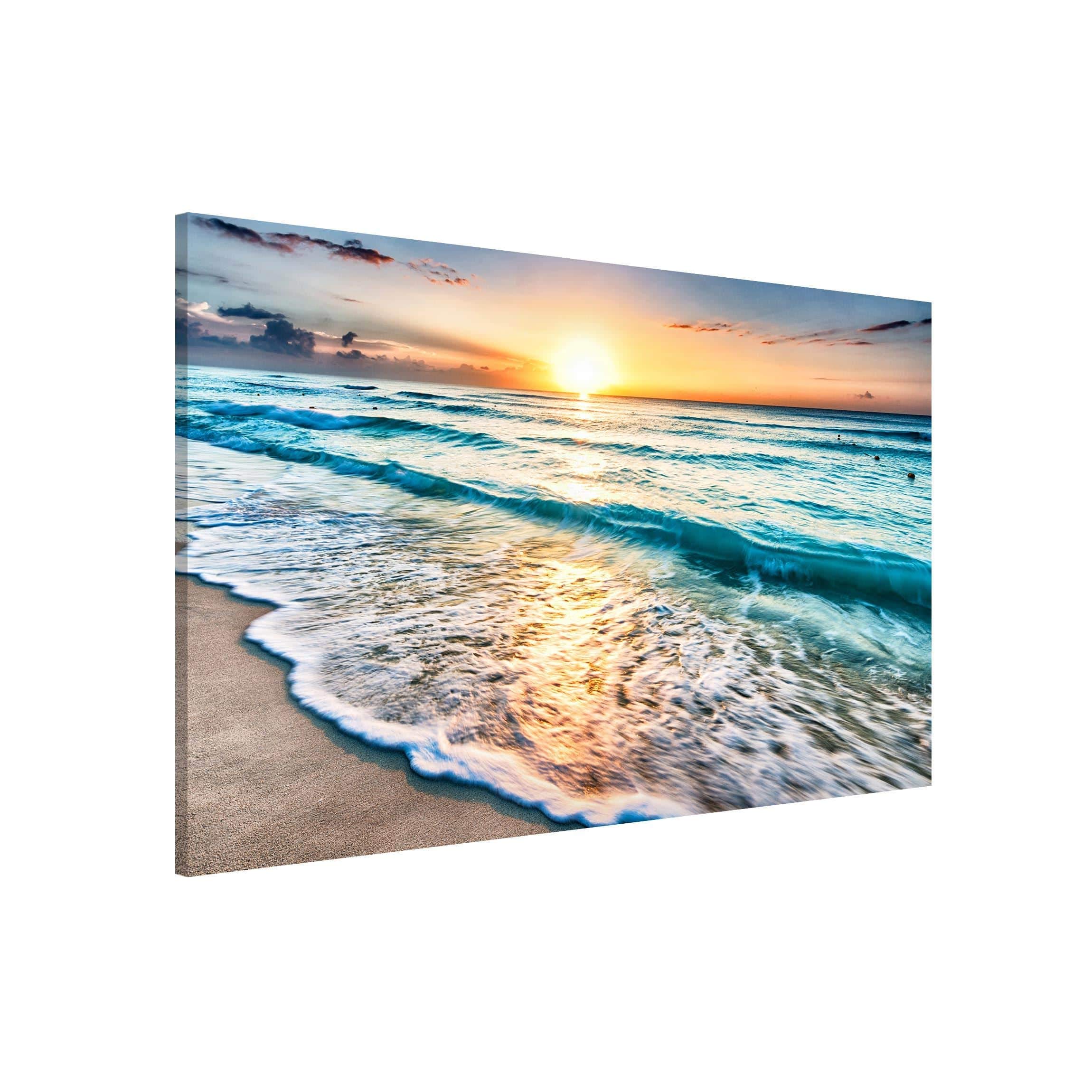 Magnettafel - Sonnenuntergang am Strand - Memoboard Querformat 2:3 60cm x 90cm