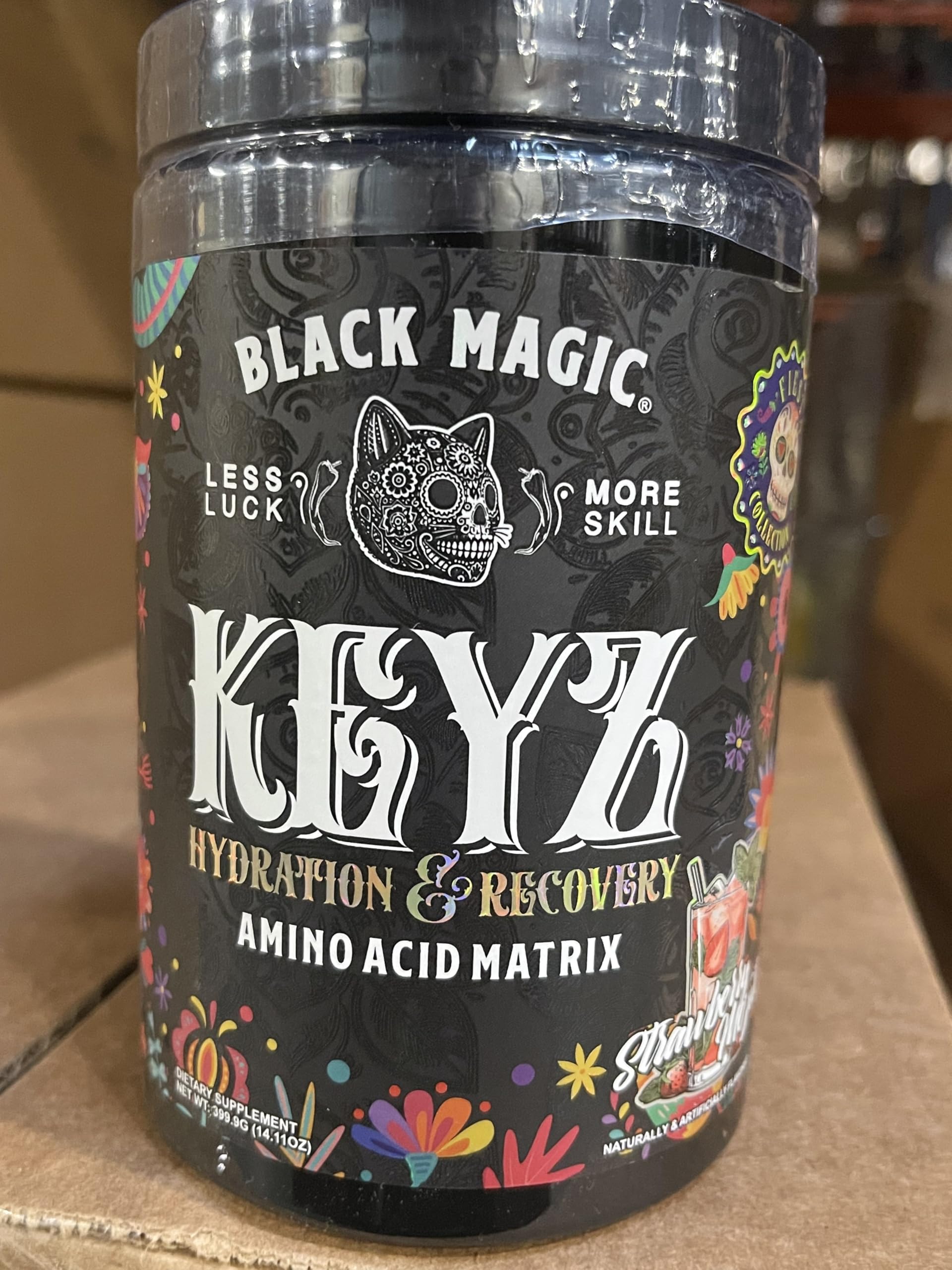 Black Magic Keyz Amino Acid Matrix Powder - Muscle Recovery & Endurance - EAA's, BCAA's, & Taurine - Keto, No Sugar, Caffeine Free - Strawberry Mojito - 14.81 oz — Amazon image 2