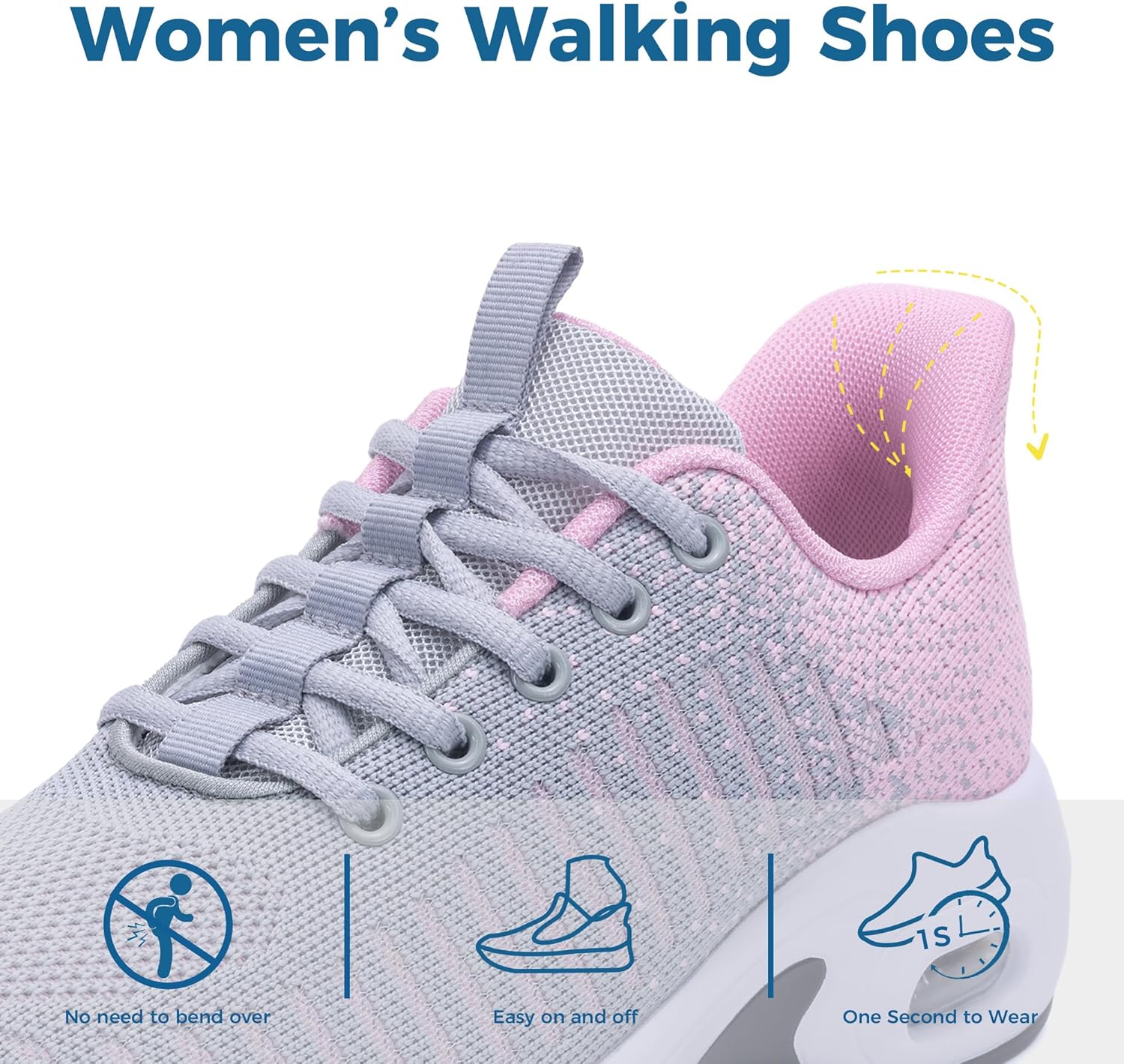 Women's Walking Shoes | Slip On | Fashion Sneakers | Running Tennis Shoes US 6-11