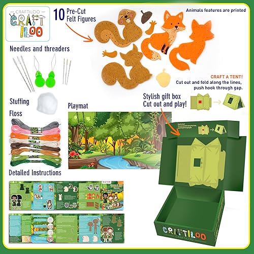 Vista 45 de Kits de costura de hadas para niñas pequeñas, 5 proyectos fáciles para niños, manualidades para niños, haz tu propia almohada de fieltro, kit