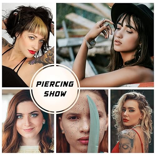 Miniatura 13 de combofix Agujas de perforación de catéter IV 20G – 6 agujas huecas de catéter para oreja, nariz, ombligo, pezón, labio, calidad profesional