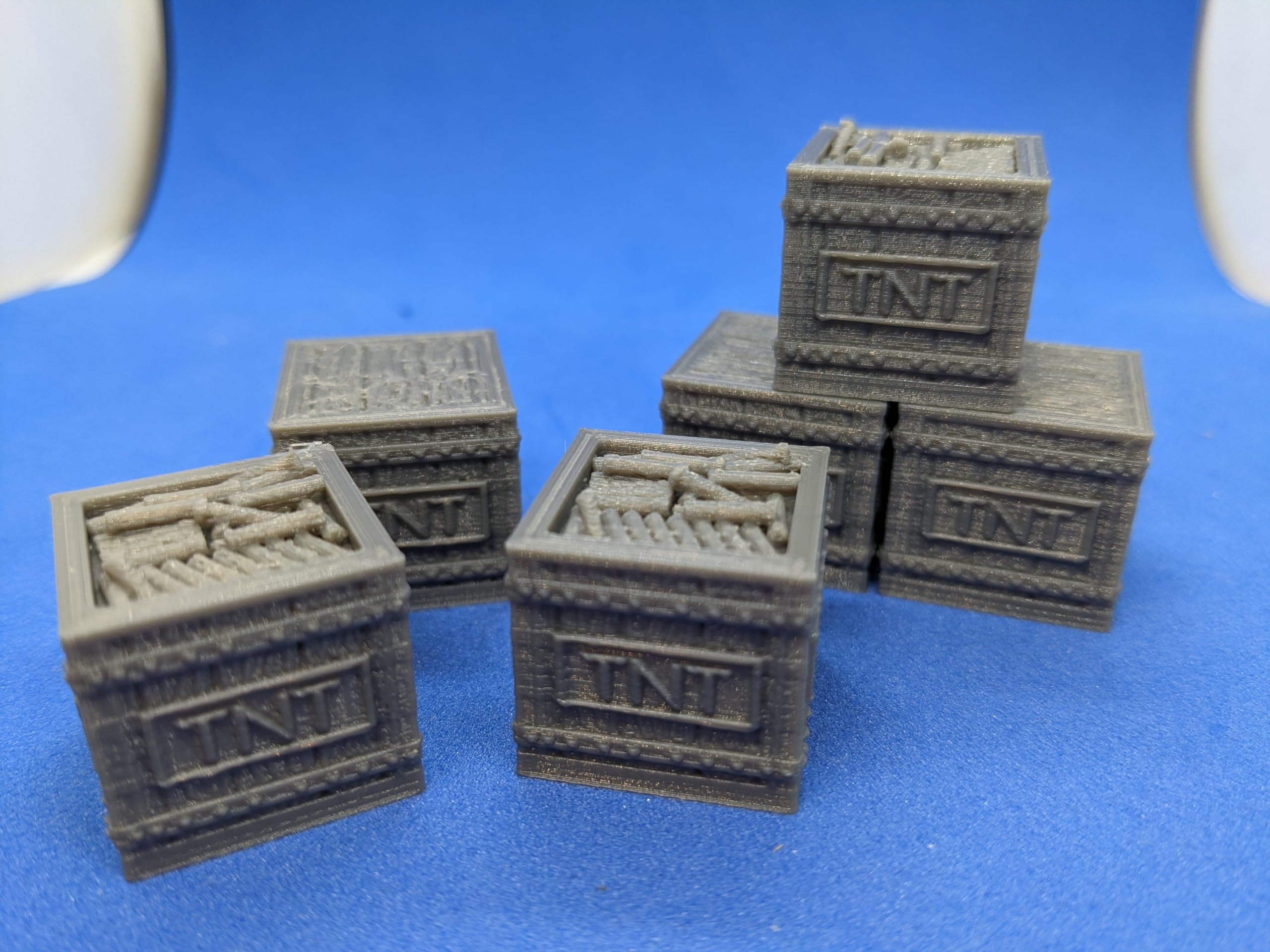 6x TNT Dynamite Crates Boxes, Grey - Image 4