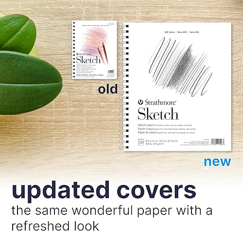 Miniatura 3 de Strathmore 25-508 STR-025-508 - Bloc de boceto de 100 hojas 8875 x 11 pulgadas 85 x 11 pulgadas blanco