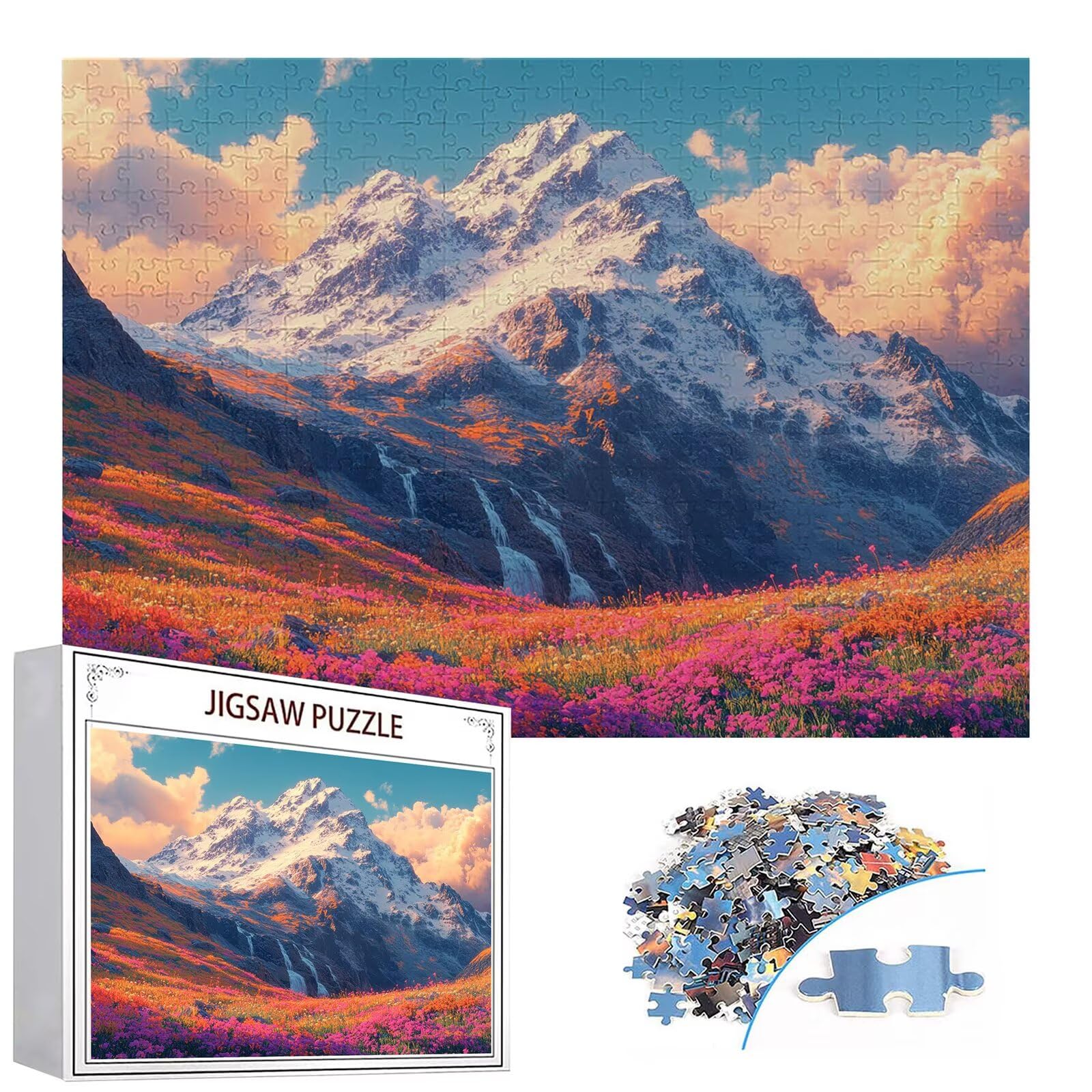 Puzzle 2000 elementów Krajobraz Dorosły Góra 100 x 70 cm Rzemiosło Klasyczne 3D Drewniana układanka do rodzinnych gier aktywności, układanka do samodzielnego wykonania nawet do dekoracji ścian domu