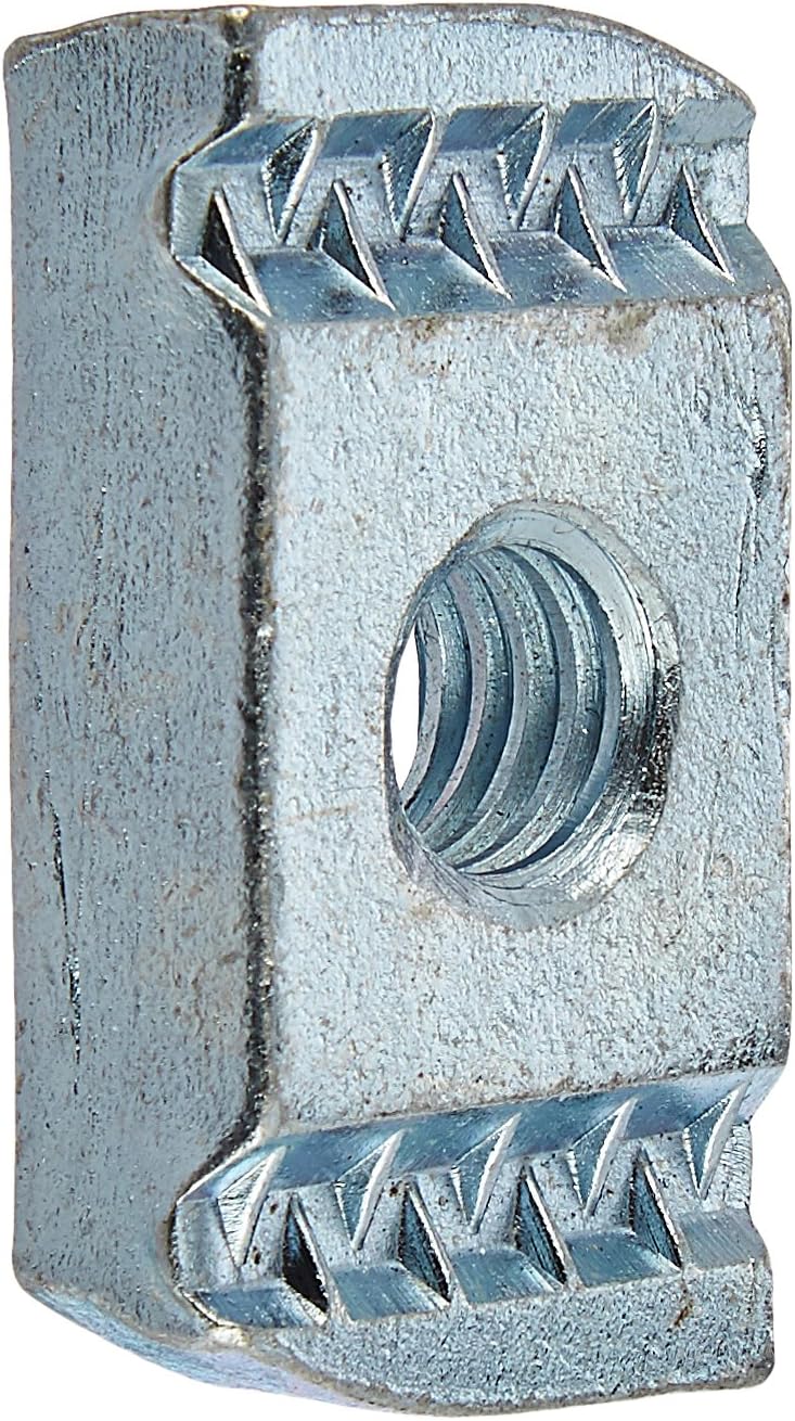 VERSABAR VN-1037 3/8" CHANNEL NUT WITHOUT SPRING ZINC PLATED 100/BX