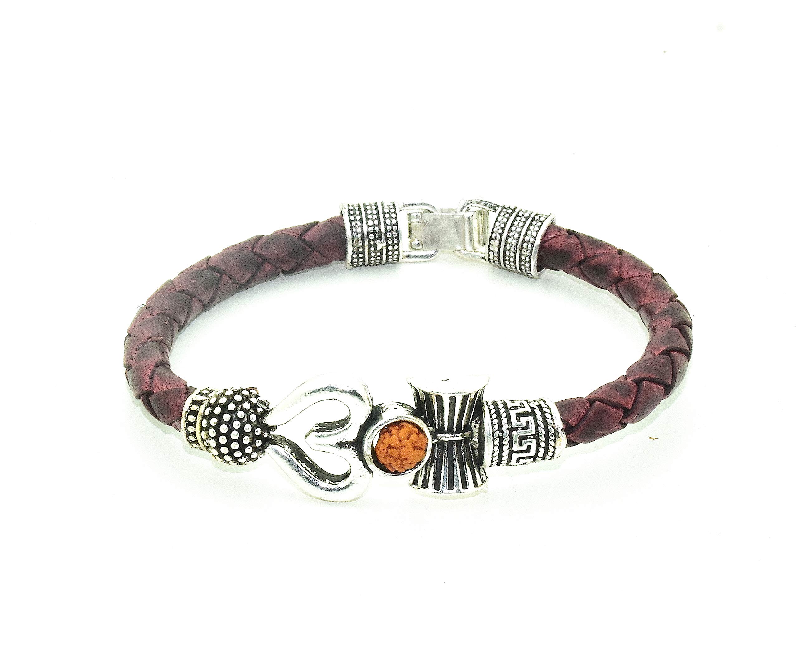See full amazon price history chart for RUDRADIVINE Handcrafted Spiritual One Sided Trishul Damru Om Rudraksha Beads Silver Plated Mahakal Shiva Genuine Leather Brown Dyed Rope Wrist Band/Belt Bahubali Kada Bracelet For Unisex Adult RUDRADIVINE Handcrafted Spiritual One Sided Trishul Damru Om Rudraksha Beads Silver Plated Mahakal Shiva Genuine Leather Brown Dyed Rope Wrist Band/Belt Bahubali Kada Bracelet For Unisex Adult (B08GJM1W5G) Amazon Price History, Amazon Price Tracker