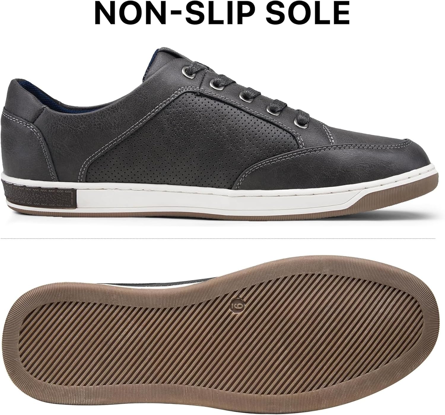 Jousen Men's Fashion Sneakers Classic Retro Casual Shoes for Men Breathable Business Dress Sneaker - Image 4