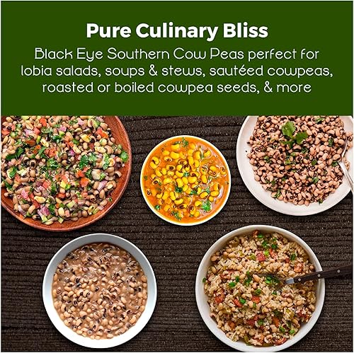 Miniatura 2 de 15 - 500 Semillas Blackeye Pea Black Eye Eyed Southern Cow Peas Frijoles (500)