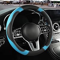 Vista 28 de Funda de cuero de microfibra en forma de D, transpirable, antideslizante, de 13.5 a 14 pulgadas, color negro