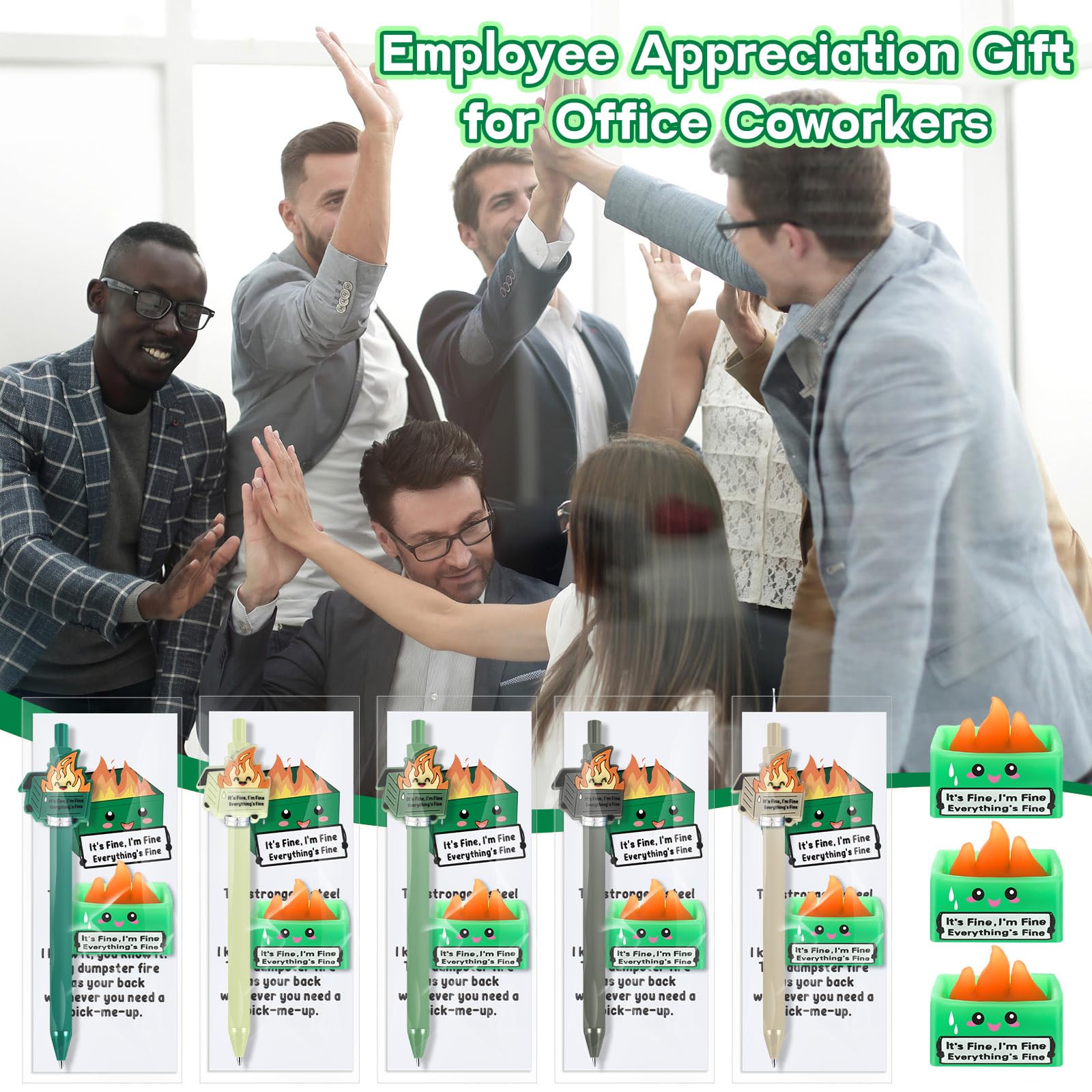 TecUnite 20 Sets Dumpster Geschenke Bulk Weihnachten Mitarbeiter Wertschätzung Team Inspirierender Dumpster Stift Stress Ball Tolle Karte Boss Day Vet Tech Week Medizinische Assistent Geschenke