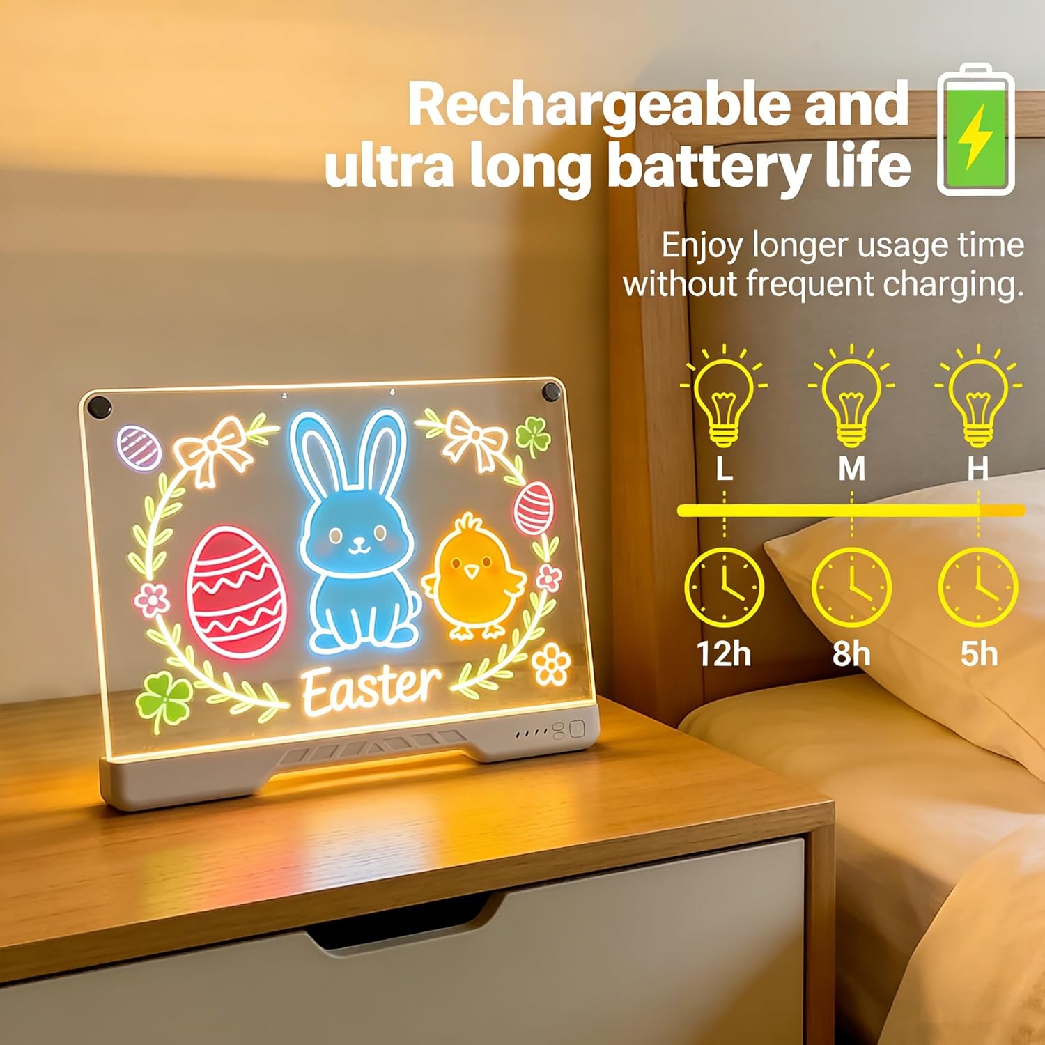 Rechargeable LED Drawing Board,16" Light Up Drawing Board with 3 Glow Mode 7 Light Colors,Sketching Toy for Kids Girls Teens, 7 Markers & Tracing Book